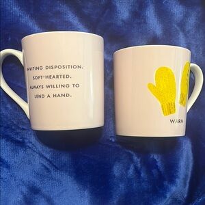 Set of Two Pale Pink Kate Spade Mugs